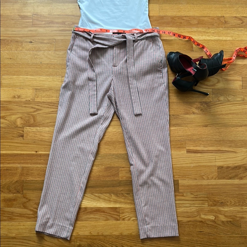 Banana republic, black, white and red trouser pan size 4